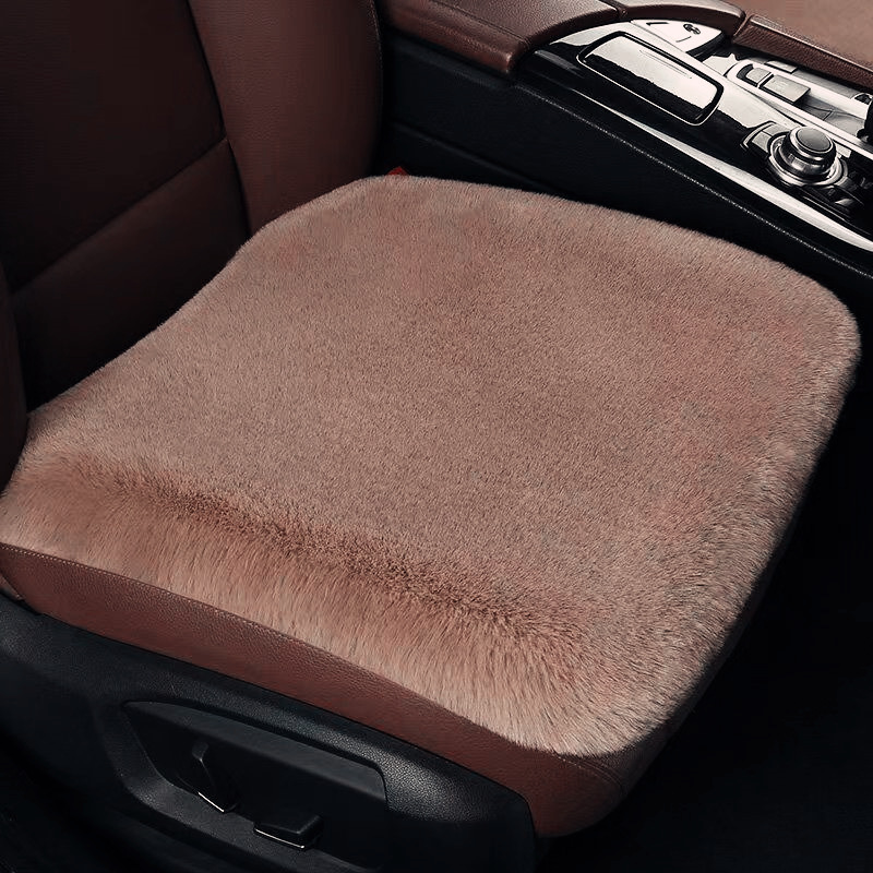 Winter Car Seat Cushion Imitation Rabbit Plush Small Three-Piece Warm and Thickeneded Backless Single Piece Single Cushion Square Cushion Universal Seat Cushion