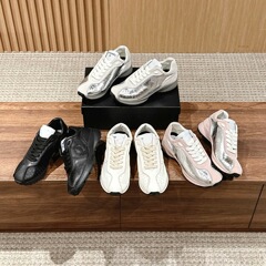 外贸小香风百搭真皮系带厚底休闲运动鞋女cc新款舒适透气老爹鞋女