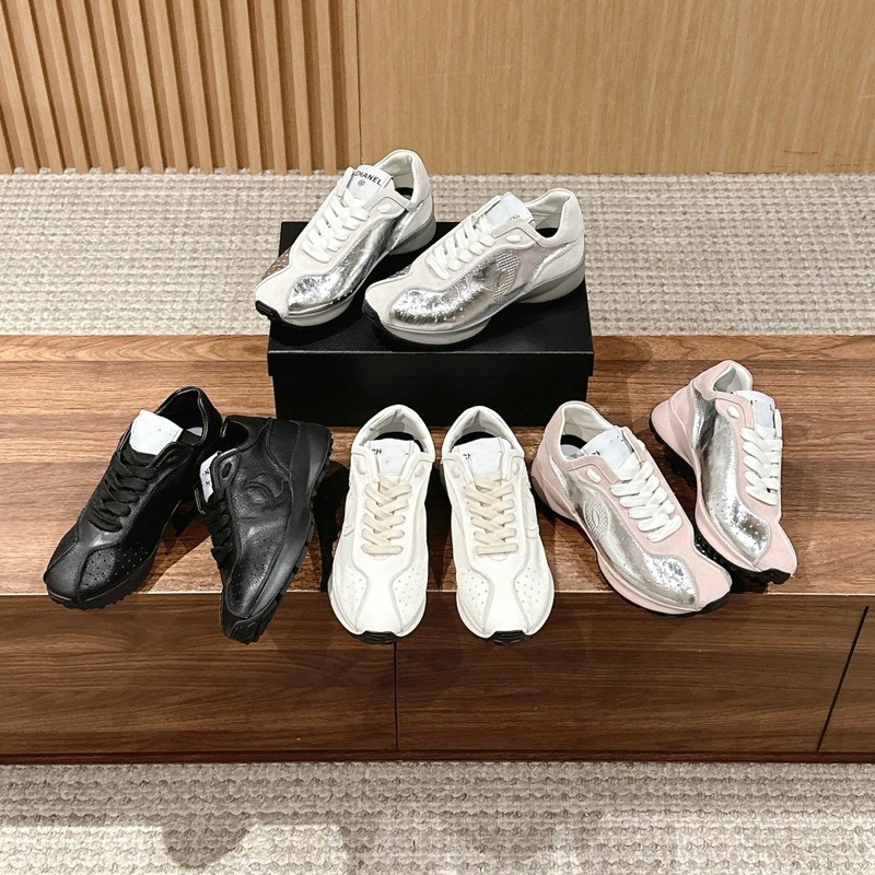 外贸小香风百搭真皮系带厚底休闲运动鞋女cc新款舒适透气老爹鞋女|undefined