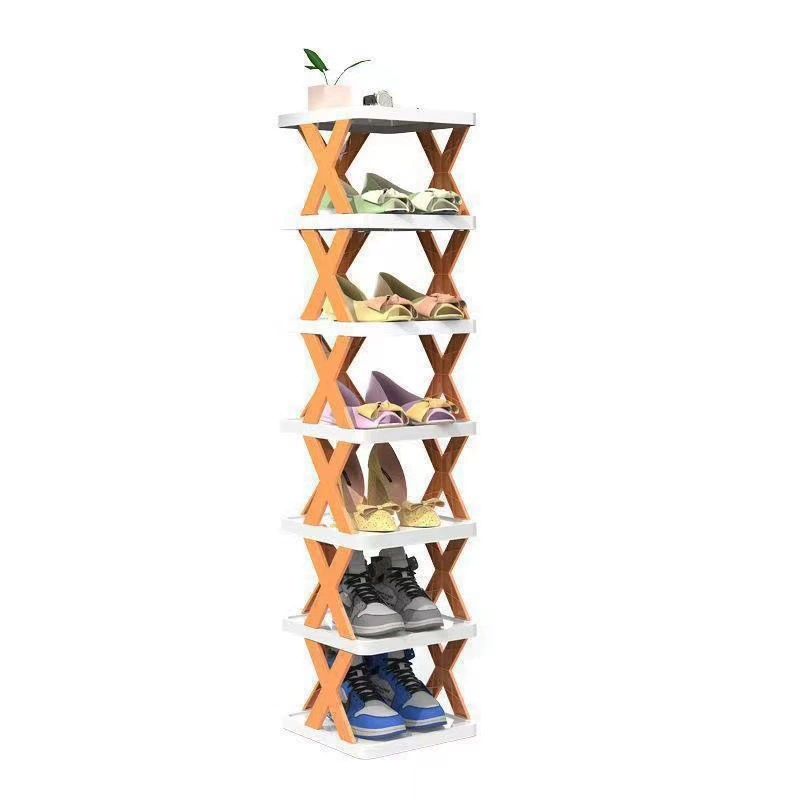 Household simple small shoe cabinet simple wooden shoe rack space-saving storage shoe rack multi-functional solid wood multi-layer storage rack