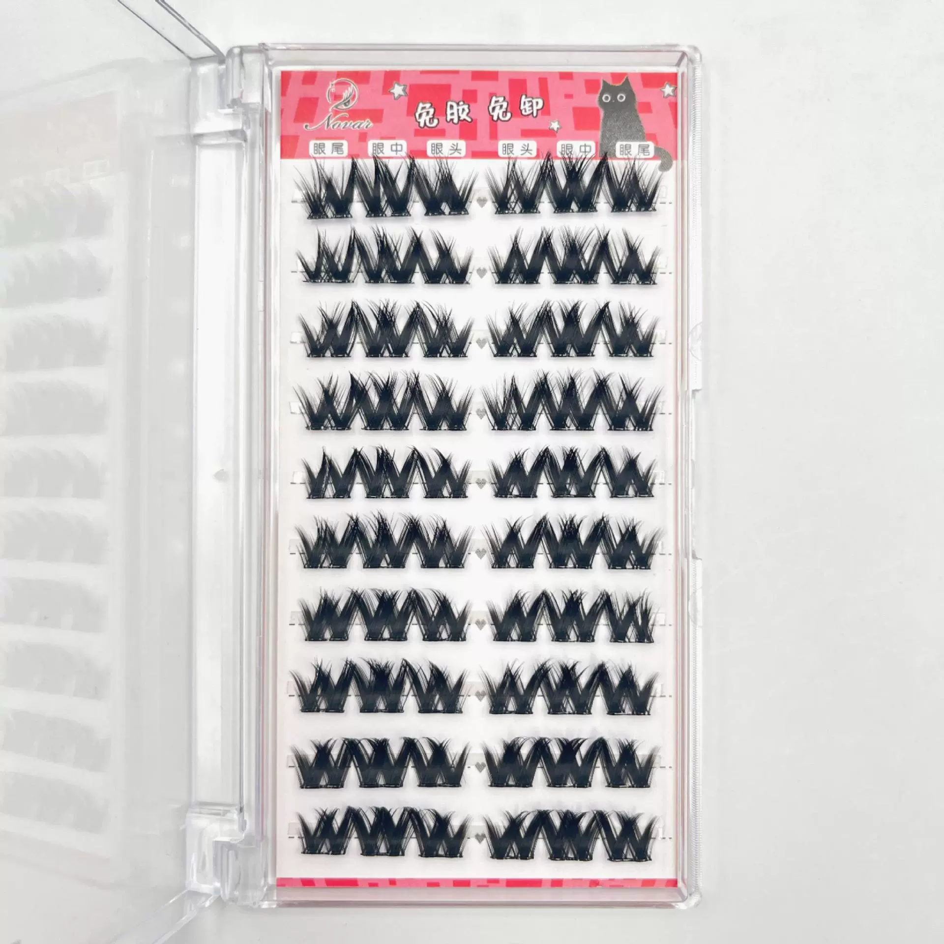 Dense curling false eyelashes, European style