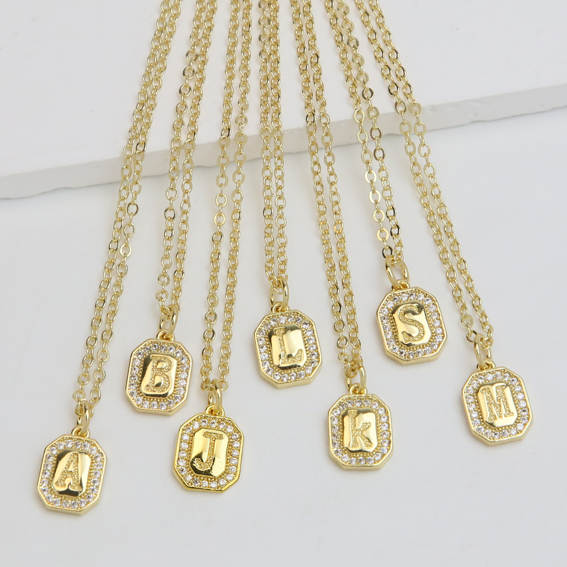 14g Weight Pendant Jewelry Making Type Copper Chain Material 1 Piece Copper Letter Pendant