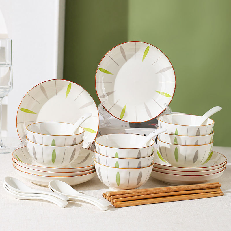 Conjunto de platos de cerámica doméstica de alto valor combinado de platos domésticos 2025 nuevo conjunto de platos