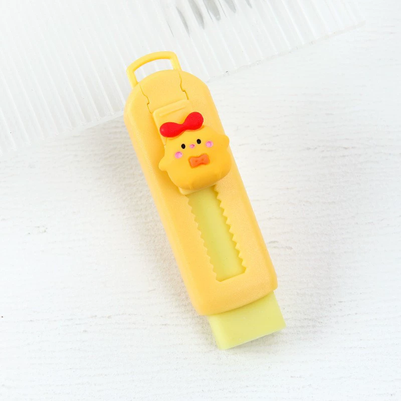 Cartoon Eraser Set — Multi-design Push‑Pull & Novelty Erasers, School Stationery Pack