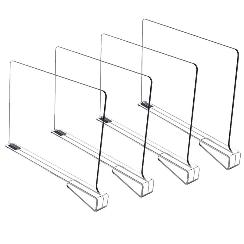 Organizador de gabinete con separador de acrílico y partición de plástico para ropa y bolsos, organizador de escritorio simple. image 6