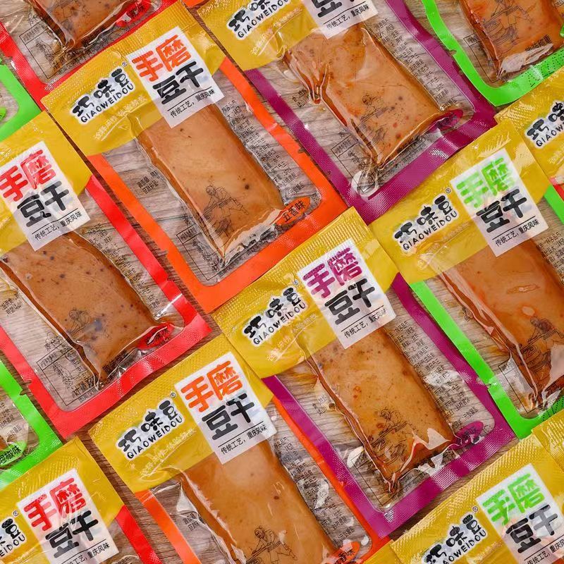 Spicy and hot bean curd snack wholesale hand-ground tofu strips small package spicy snack bulk casual snack gift set