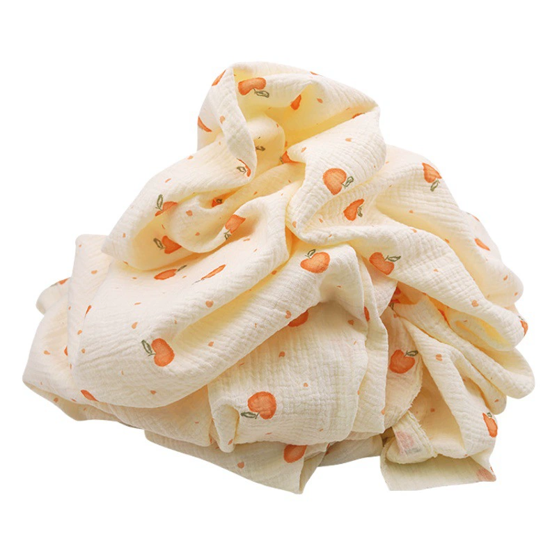 Широкая двухслойная марлевая ткань, двухслойный фактурный креп с двойными складками для домашнего текстиля и летних одеял, двусторонняя жатая марля для младенцев и детей.