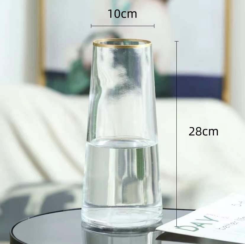 Nordic creativo Luz de lujo florero de cristal Hotel B & B decoración ins feng shui Rose Lily florero de alto sentido