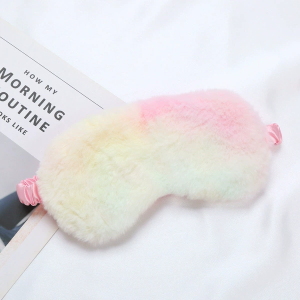 13# light color tie-dye plush eye mask