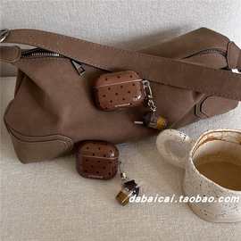 黑波点奶茶适用airpods pro2耳机套无线蓝牙苹果airpods1/2代软壳pro新款3/4代防摔保护套个性女可爱