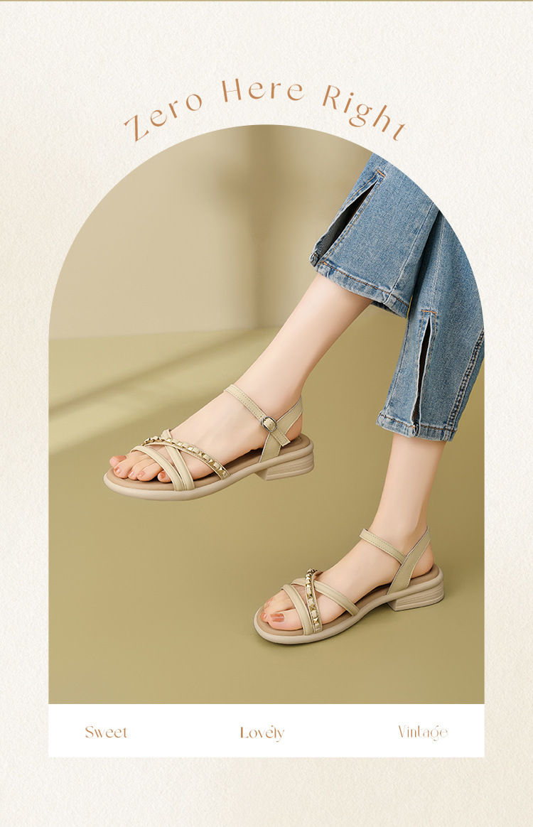 Dép sandal nữ quai chữ V đế thấp siêu mềm nhẹ — CE56 màu vàng nhạt chi tiết 19