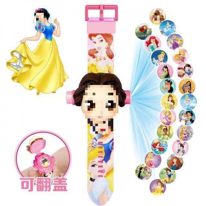 儿童卡通投影发光手表汪汪队玩具表艾莎公主手表岁|undefined
