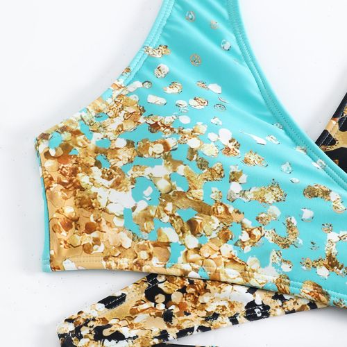 Designer Leopard Print Bikini Swimwear Western Style Straps Women's Swimsuit Sexy Bikini