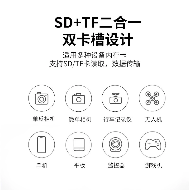 USB3.0 флеш-чтениеник Jinghua двусторонний SD/TF с двумя интерфейсами Type-C, память для телефона, карта памяти