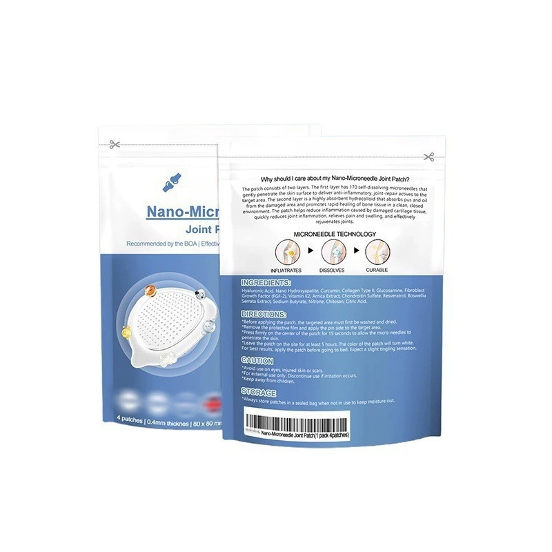 Нано-микроигольчатый пластырь для суставов тела. Нежный уход и облегчение дискомфорта. Готов к продаже.