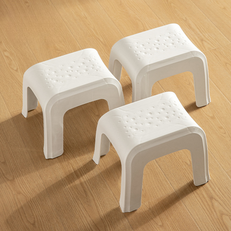 Thickened Small Stool for Home Use, Plastic Living Room Bench Chair, Children's Bathing Bathroom, Women's Rental Room Shoe-Changing Low Stool