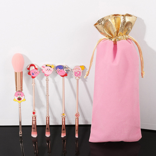 Cross-border new arrival Kirby-themed makeup brushes and figurine toys, Nintendo game peripherals