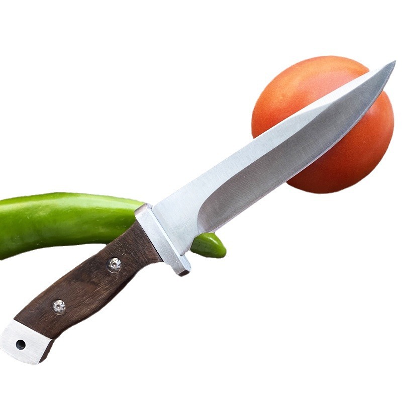 Venta caliente del sudeste de Asia al aire libre cuchillo portátil de carne cuchillo de fruta hogar cuchillo de supervivencia salvaje cuchillo de quilla integrado