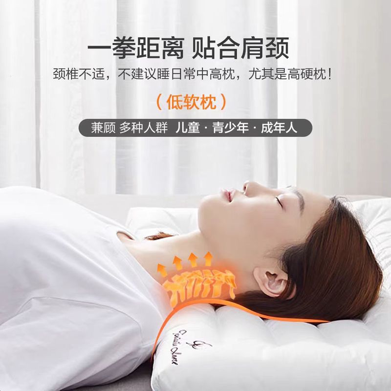 枕头低枕超薄枕矮枕软枕家用单人男护颈椎助睡眠儿童枕芯宝宝防螨|undefined