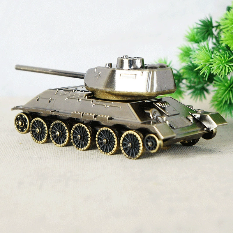 Картонная модель танка T34 из сплава металла, собираемые колеса, детские подарки, игрушки начальной школы