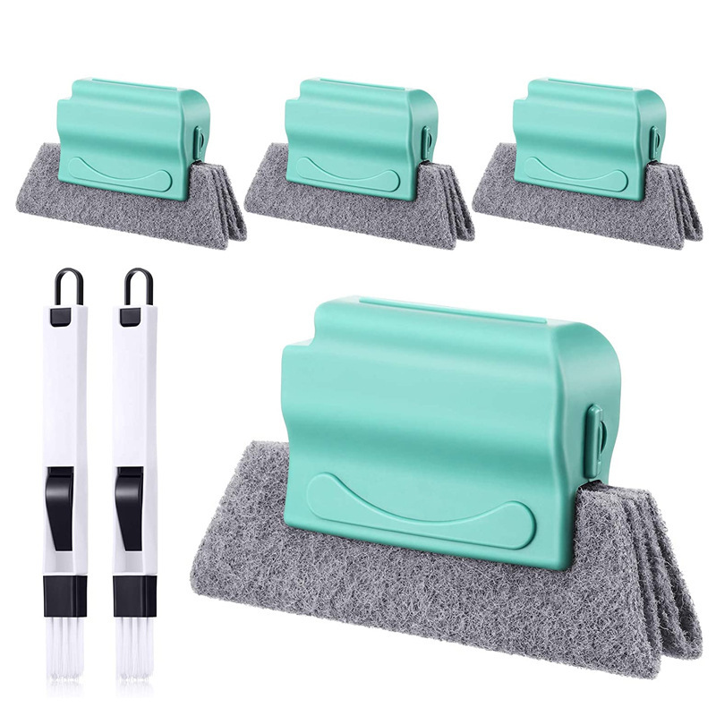6件清洁刷窗凹清洁刷手持式清洁工具多用途魔术角落清洁窗
