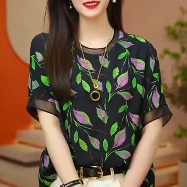 Design summer fashionable shiffon T-shirt