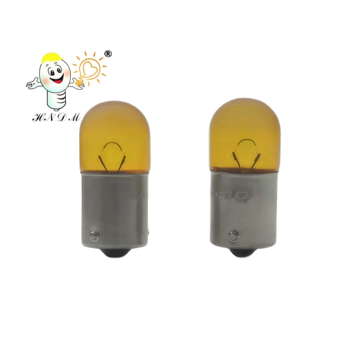 Натуральная цветная Янтарная стеклянная трубка T16 RY10W автомобильная лампа внутри припоя BAU15S изогнутый угол поворотника