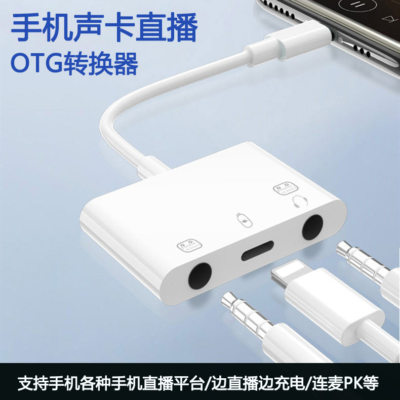 アップルの携帯電話のサウンドカードのアダプターを適用します。