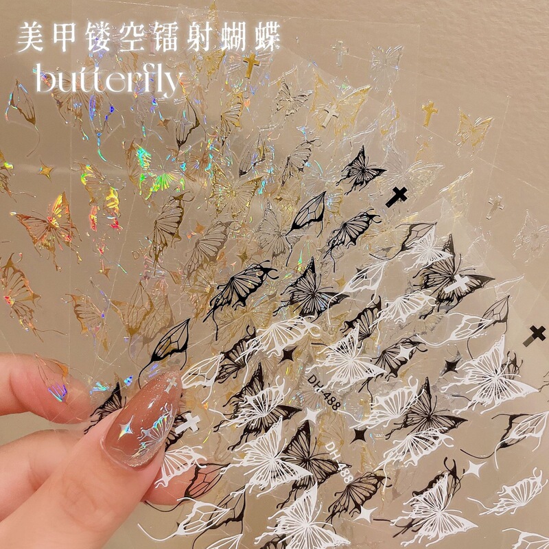 Internet Celebrity Liquid Butterfly Nail Art Stickers New Cut Out Laser Hot Silver Colorful Thin Tough Dh Butterfly Adhesive Nail Stickers Internet Celebrity Liquid Butterfly Nail Art Stickers New Cut Out Laser Hot Silver Colorful Thin Tough Dh Butterfly Adhesive Nail Stickers