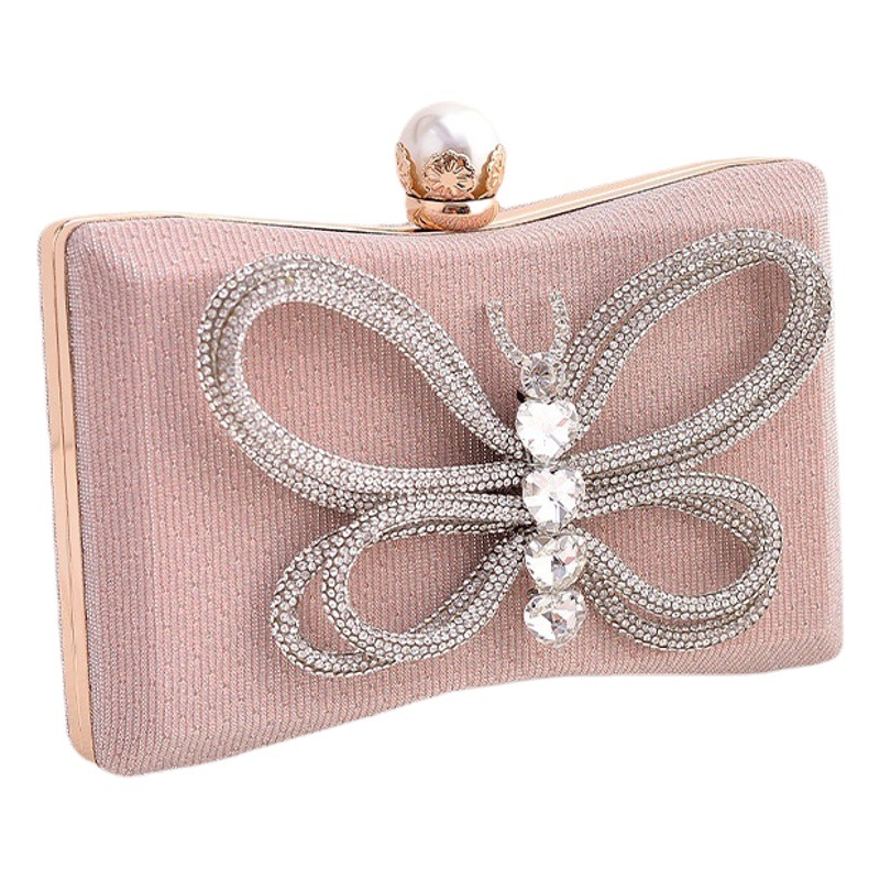 Bolso de noche popular transfronterizo negro todo partido vestido elegante arco bolso de noche bolso de mano bandolera Chaozhou fabricante