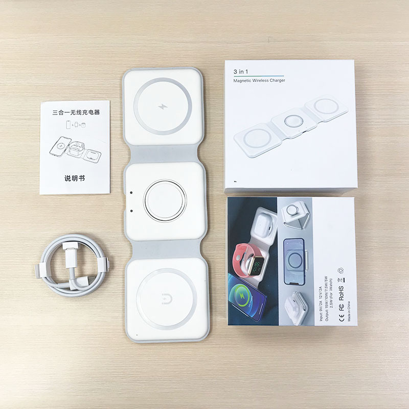 Amazon 越境売れ筋ワイヤレス充電器スポット磁気スリーインワンワイヤレス充電デスクトップ充電ステーション急速充電|undefined