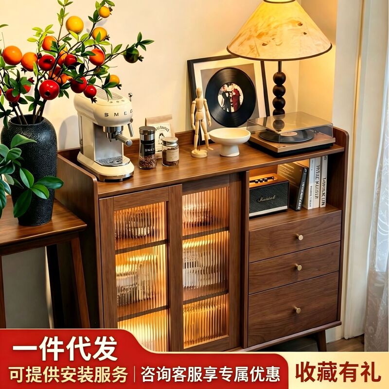 Medieval-Style Sideboard, Coffee Cabinet, Living Room Storage Cabinet, Tea Table Side Tea Bar Cabinet, Storage Cabinet, Organizer Cabinet