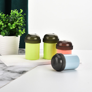 Plastic pp exquisite round lid toothpick holder simple fashion household, advertising gift promotional toothpick box printed logo