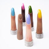 Практика для маникюра, модель рук, силиконовые накладные ногти