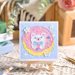 Set of mini oil pastel kits, complete equipment, including a set of scrapers, frames, soft and oil-based wax crayons, DIY birthday gift