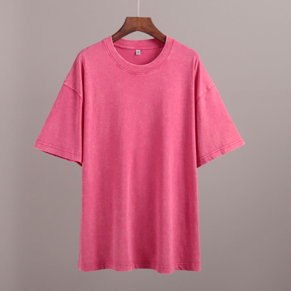 Áo thun nam tay ngắn cổ tròn cotton giặt mềm phong cách Âu Mỹ — Màu cà phê, Màu mơ, Màu tím, Màu xanh lam chi tiết 6
