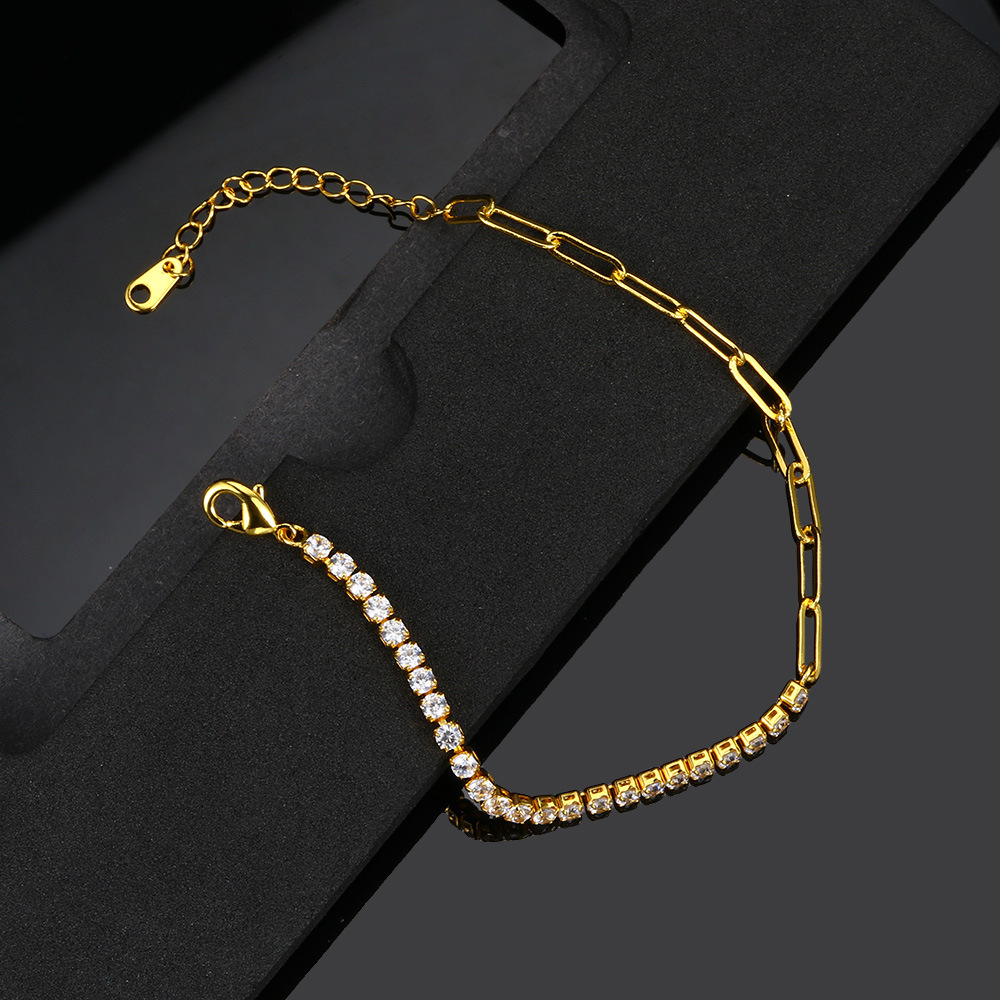 Elegant Lady Geometric Copper Zircon Bracelets Earrings Necklace In Bulk display picture 6