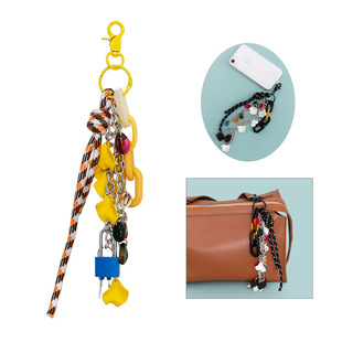 DIY B home small lock color braided rope bag key key chain pendant color candy ball accessories bag pendant