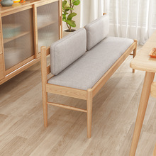 木屋记实木长凳餐椅靠背长椅长凳子长条板凳沙发布艺椅换鞋凳卧室
