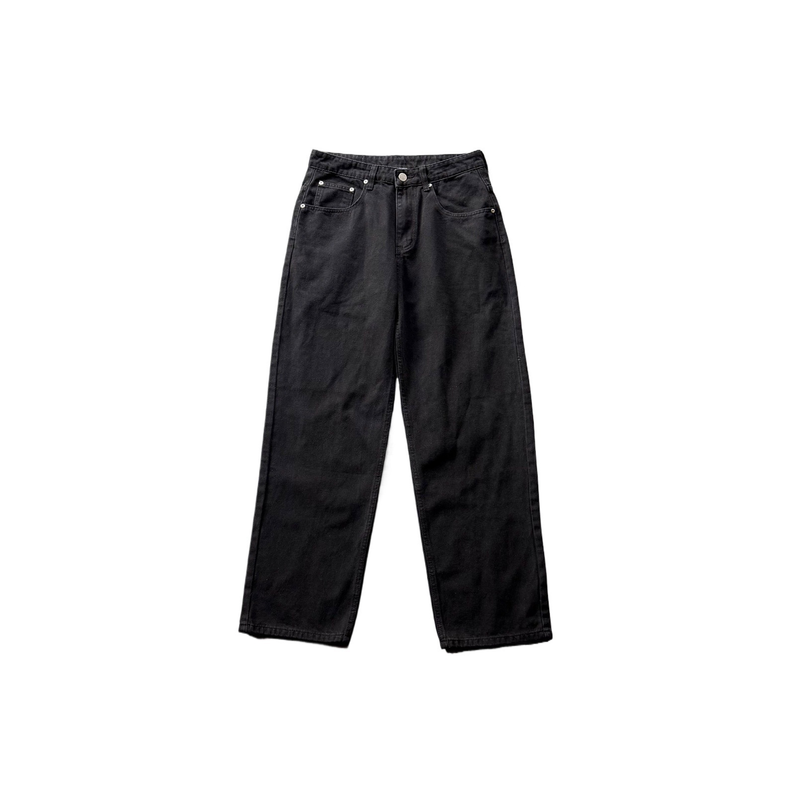 Derschutze street style heavy embroidery cartoon black straight-leg jeans men's trendy brand pants DSQUARED2