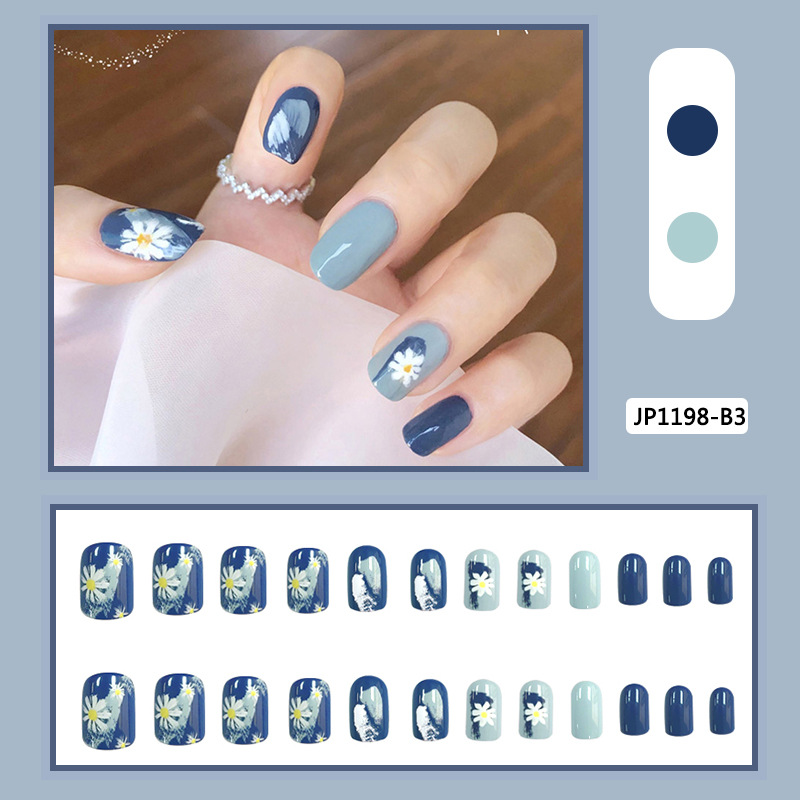 Puntas de uñas postizas de estilo europeo y americano, piezas de uñas desmontables de longitud media, uñas usables, puntas de uñas puras y elegantes.