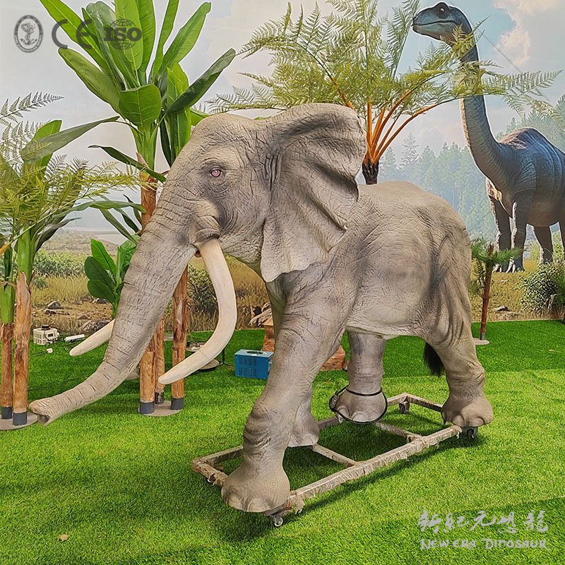 Simulación de animales, elefantes grandes, productos de simulación, escultura de dinosaurios de silicona, paisaje, exposición de dinosaurios