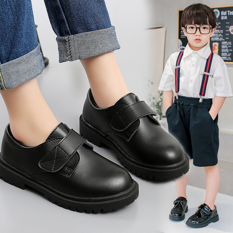 Children's Shoes Spring and Autumn 2026 New Style Boys' Small Leather Shoes Black British Style Medium and Large Children's Soft-Soled Elementary School Students' Performance Shoes