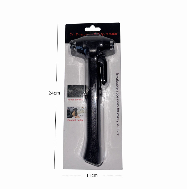 Car Safety Hammer Tool with Base, Handheld Car Window Breaker with Cutter, Life-Saving Hammer, One Hammer to Break the Window in an Emergency