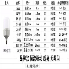 LED three-proof light bulb, plastic bulb bayonet, supermarket, factory energy-saving lamp
