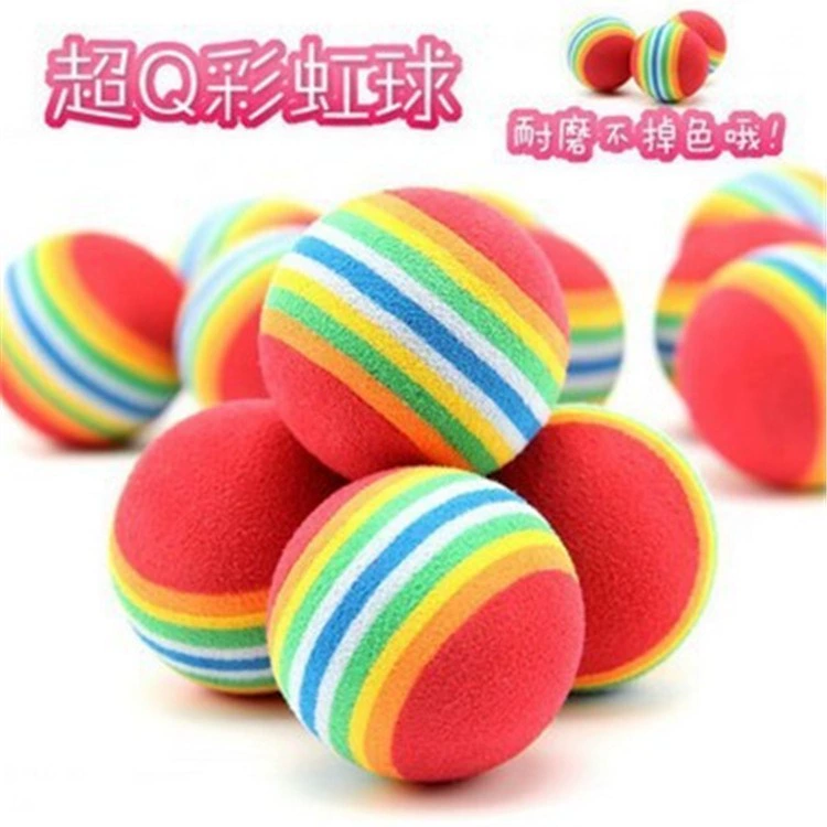 Производители оптом EVA пена Радужный мяч кошка игрушки забавные игрушки для кошек игрушки для укусов кошек