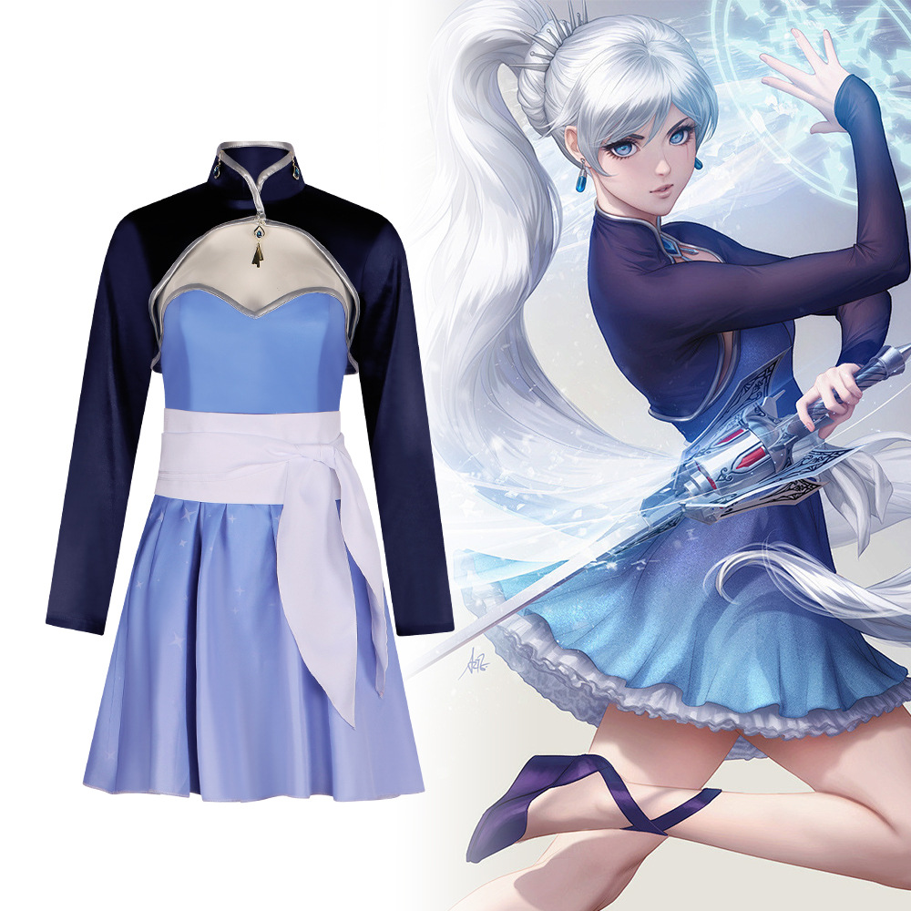 RWBY四色戰記cos服Weiss Schnee魏絲 雪倪動漫角色扮演服裝萬聖節