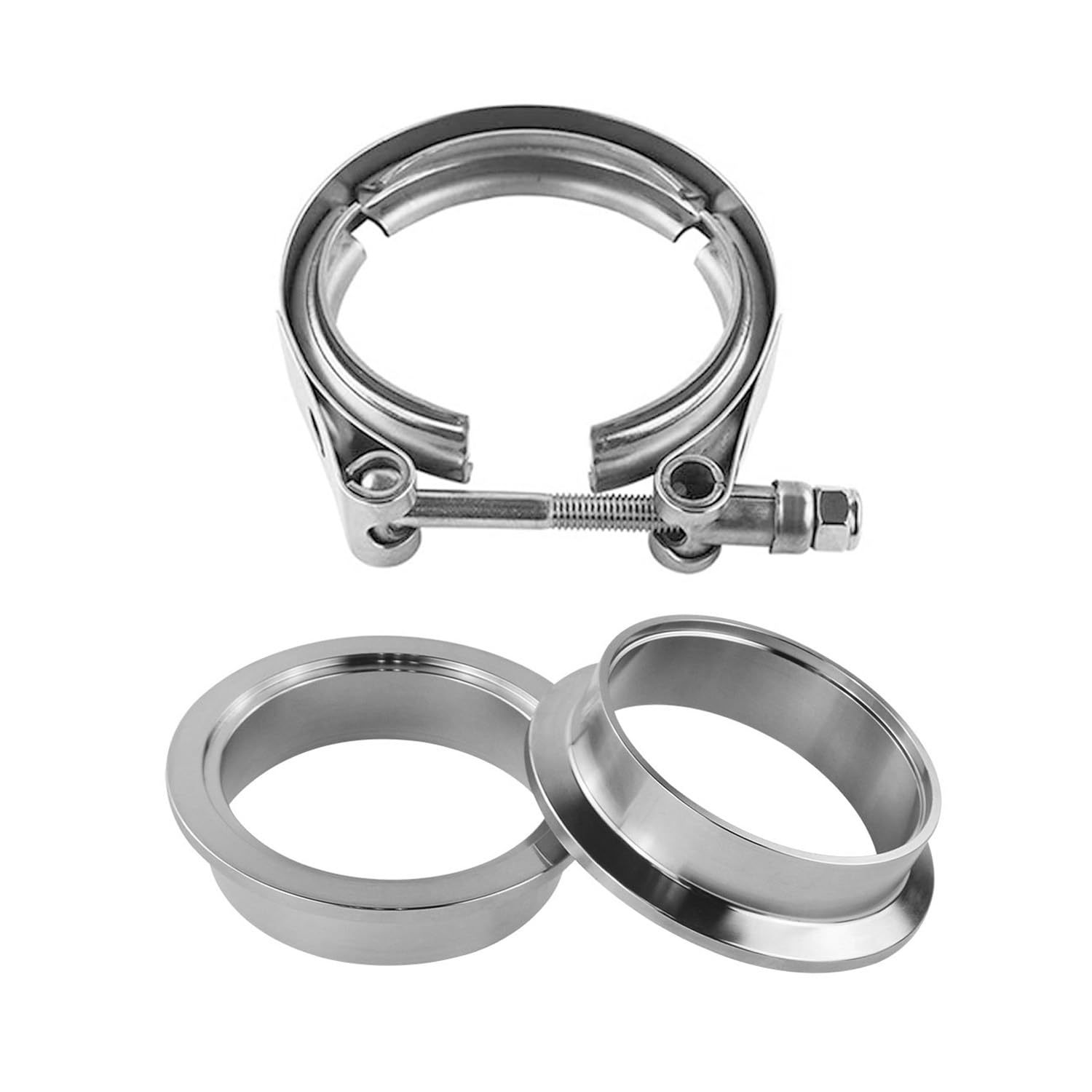 Cross-border hot-selling exhaust pipe connector, multi-inch V-type flange device, clamp device, universal car accessories