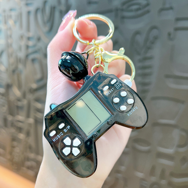 クリエイティブハンドヘルドロシアブロックゲーム機キーホルダー携帯バッグアクセサリー玩具プレゼント卸売り