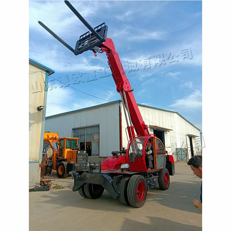 3节伸缩臂叉装车 举升10米多用途叉车 自动放平集装箱卸货车